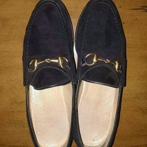 RARE Black Gucci Suede Horse-bit Loafer